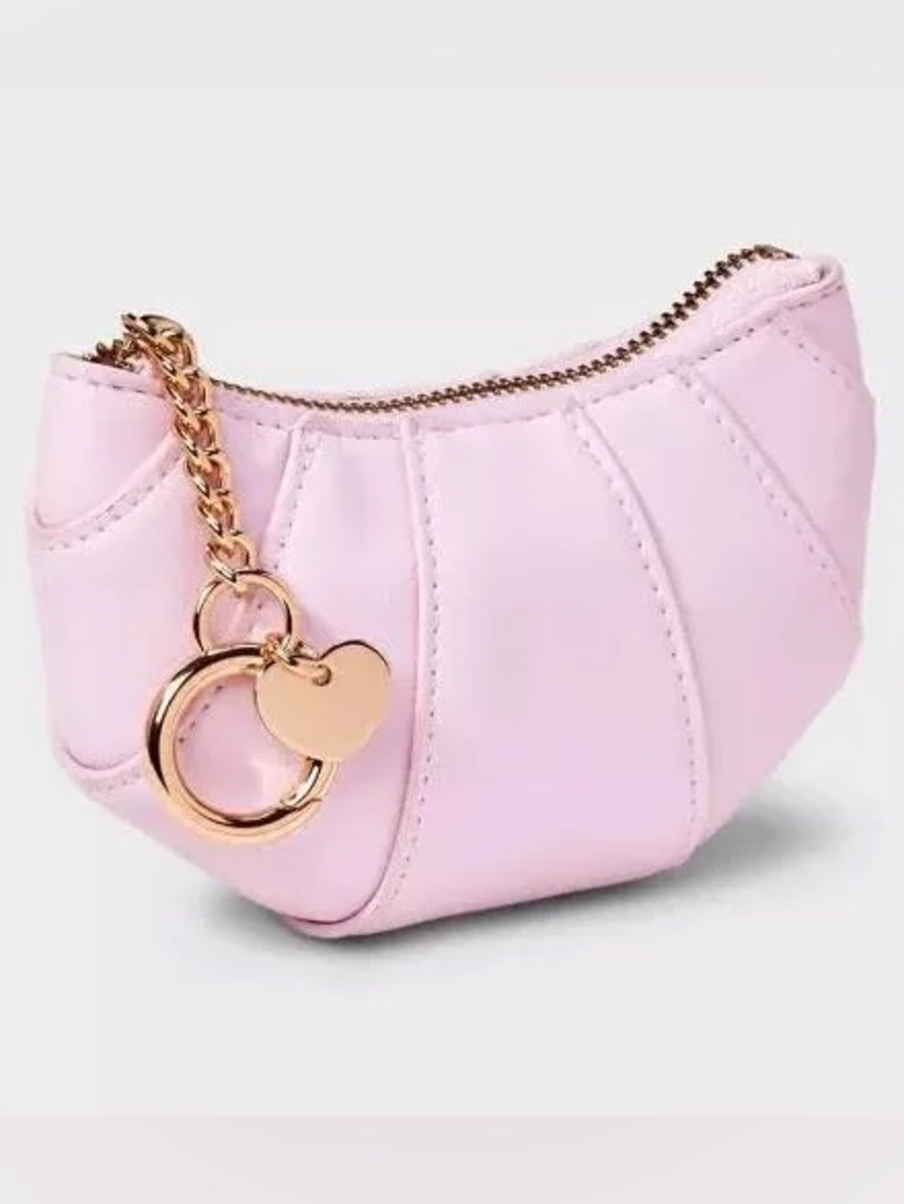 Pink croissant shape pouch